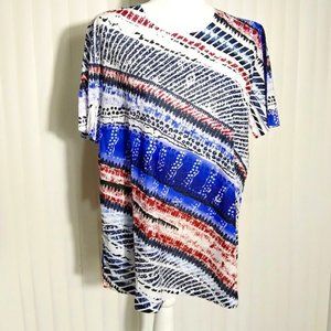 ENDLESS DESIGN WOMEN'S L, TOP, MULTI COLOR STRIPES